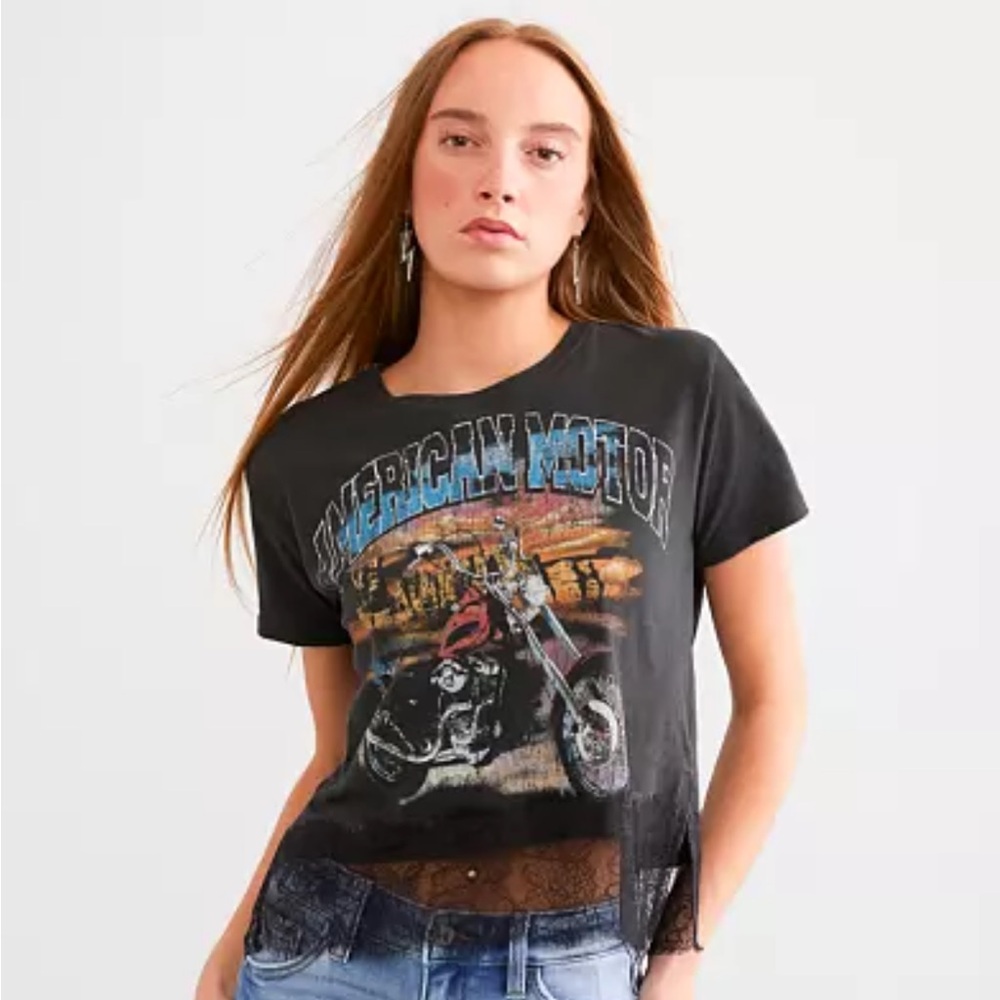 Buckle | Lace Hemmed Tee
